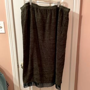 Vintage Plus size Indigo Moon Fringe Midi Skirt